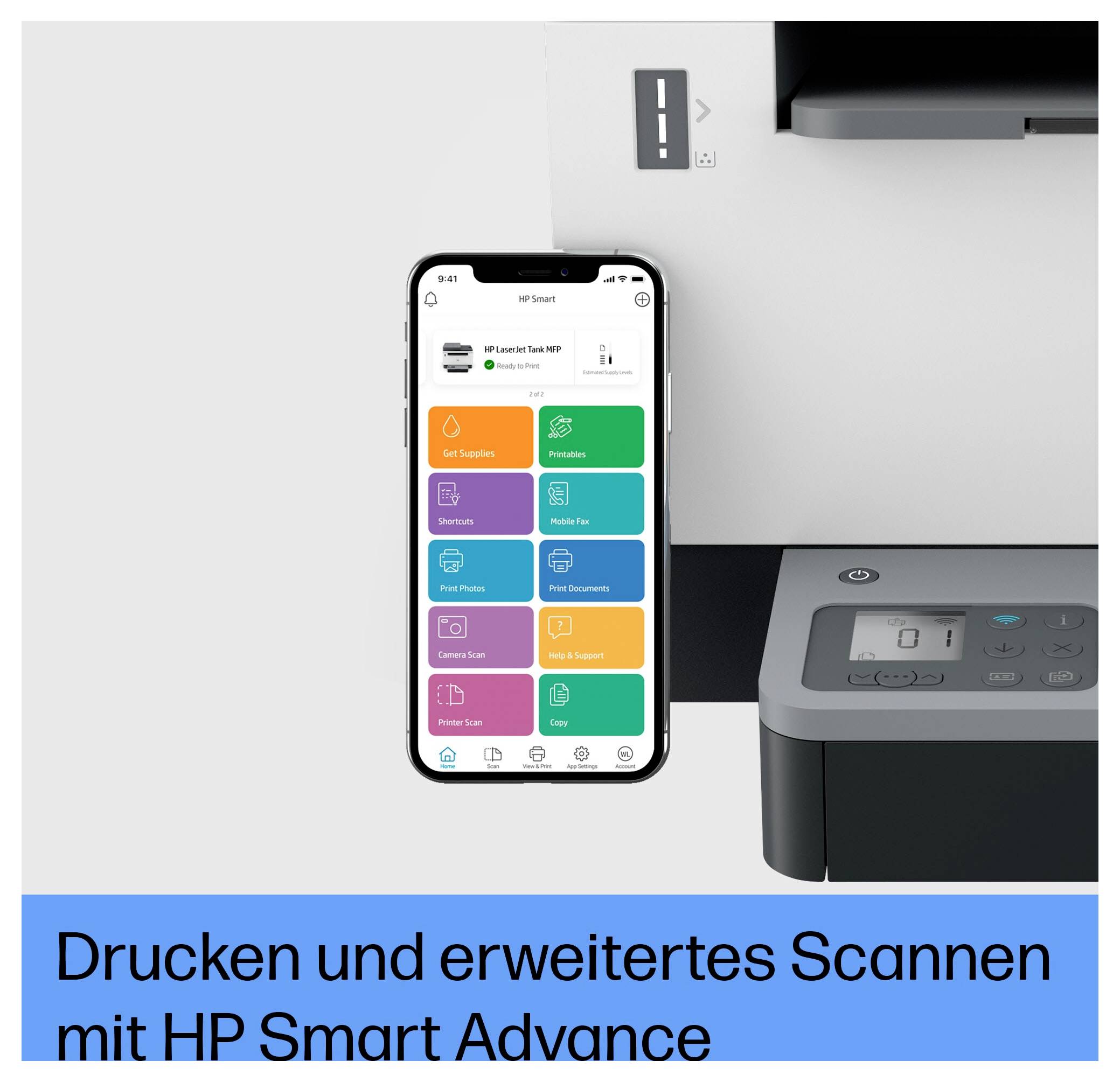 HP LaserJet Tank MFP 2604 sdw Multifunktionsdrucker Laser Schwarz-Weiß A4 Drucker, Scanner, Kopierer Bluetooth®, LAN, WLAN, Duplex, ADF, Toner-Nach