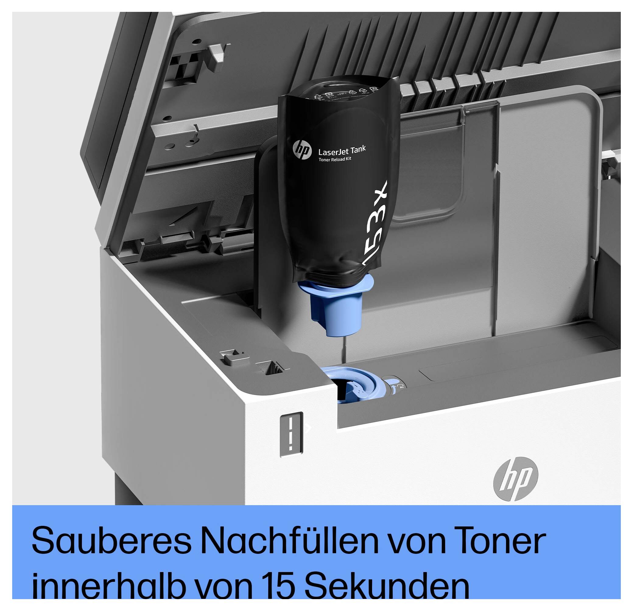 HP LaserJet Tank MFP 2604 sdw Multifunktionsdrucker Laser Schwarz-Weiß A4 Drucker, Scanner, Kopierer Bluetooth®, LAN, WLAN, Duplex, ADF, Toner-Nach