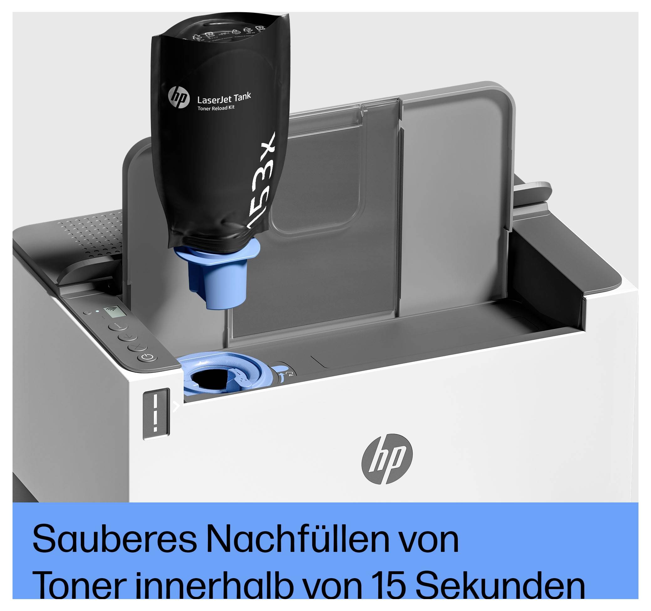 HP LaserJet Tank 1504 w Drucker Laser Schwarz-Weiß A4 22 S./min 600 x 600 dpi Bluetooth®, WLAN, Toner-Nachfüllsystem