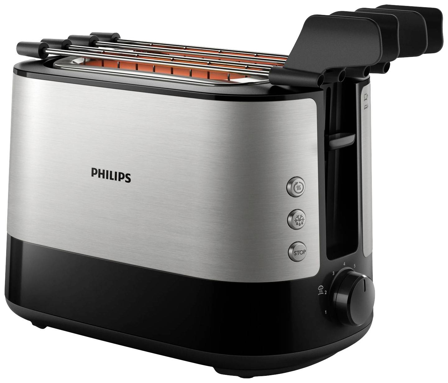 Philips Home HD2639/90 Toaster Silber, Schwarz