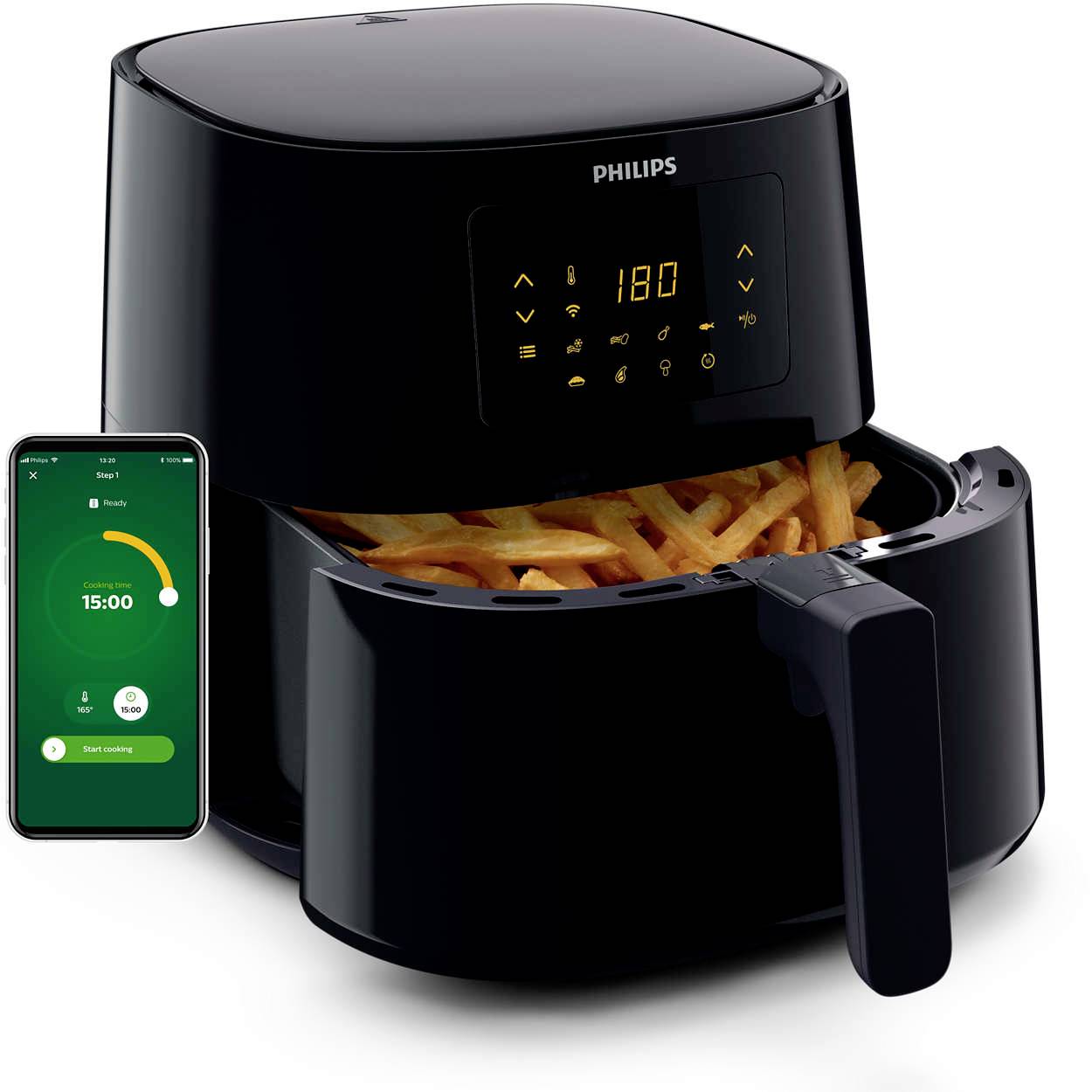Philips Home HD9280/70 Heißluft-Fritteuse 6.2 l 2000 W App steuerbar Schwarz