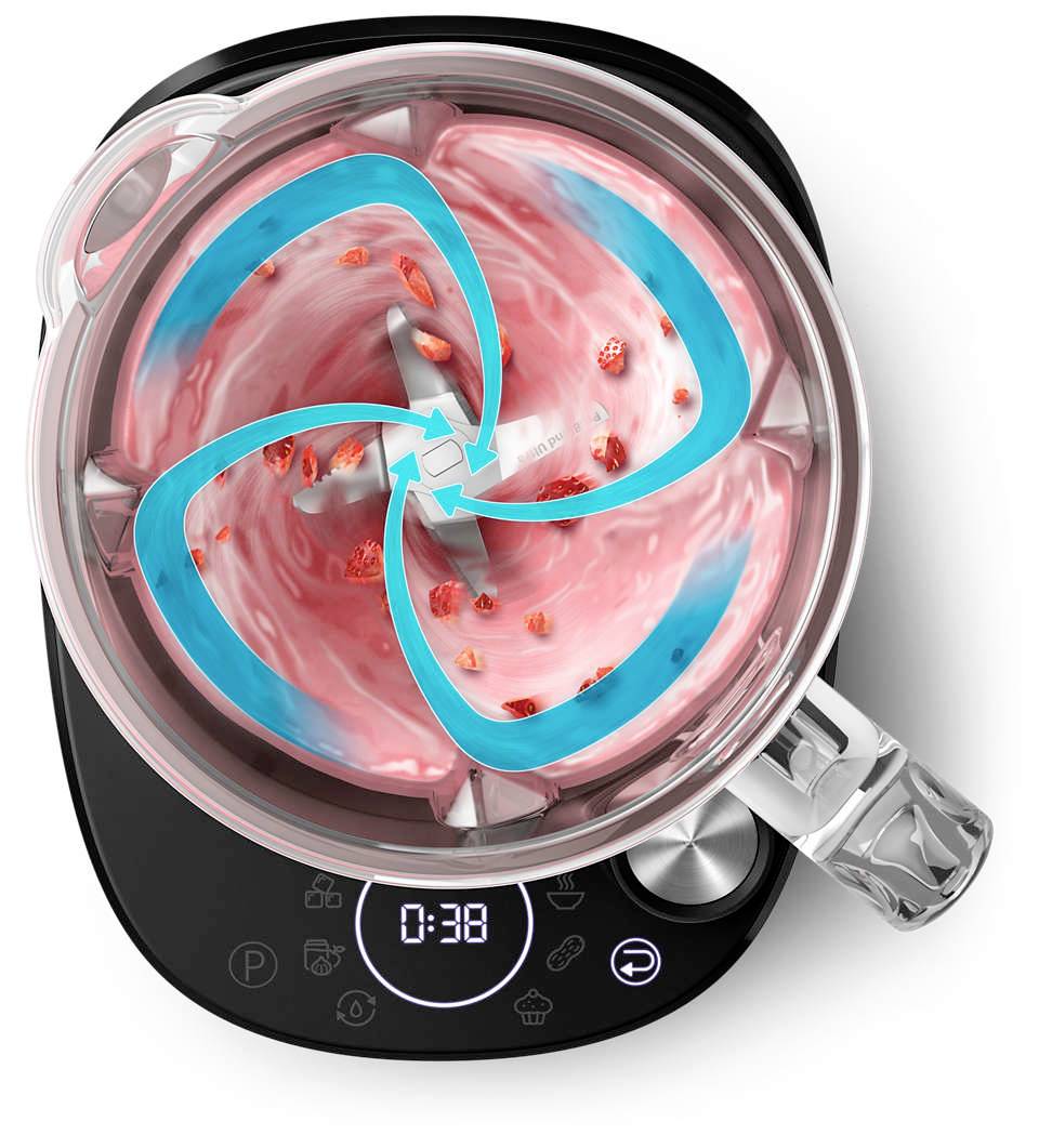 Philips Home HR3760/00 Standmixer 1500 W Silber, Schwarz