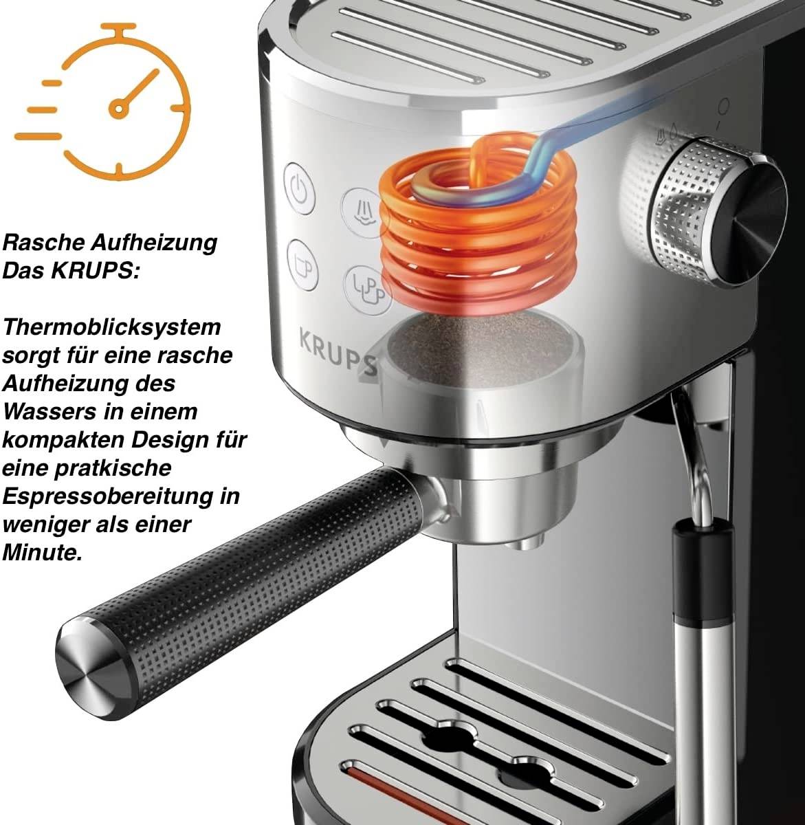 Krups Virtuoso Espressomaschine mit Siebträger