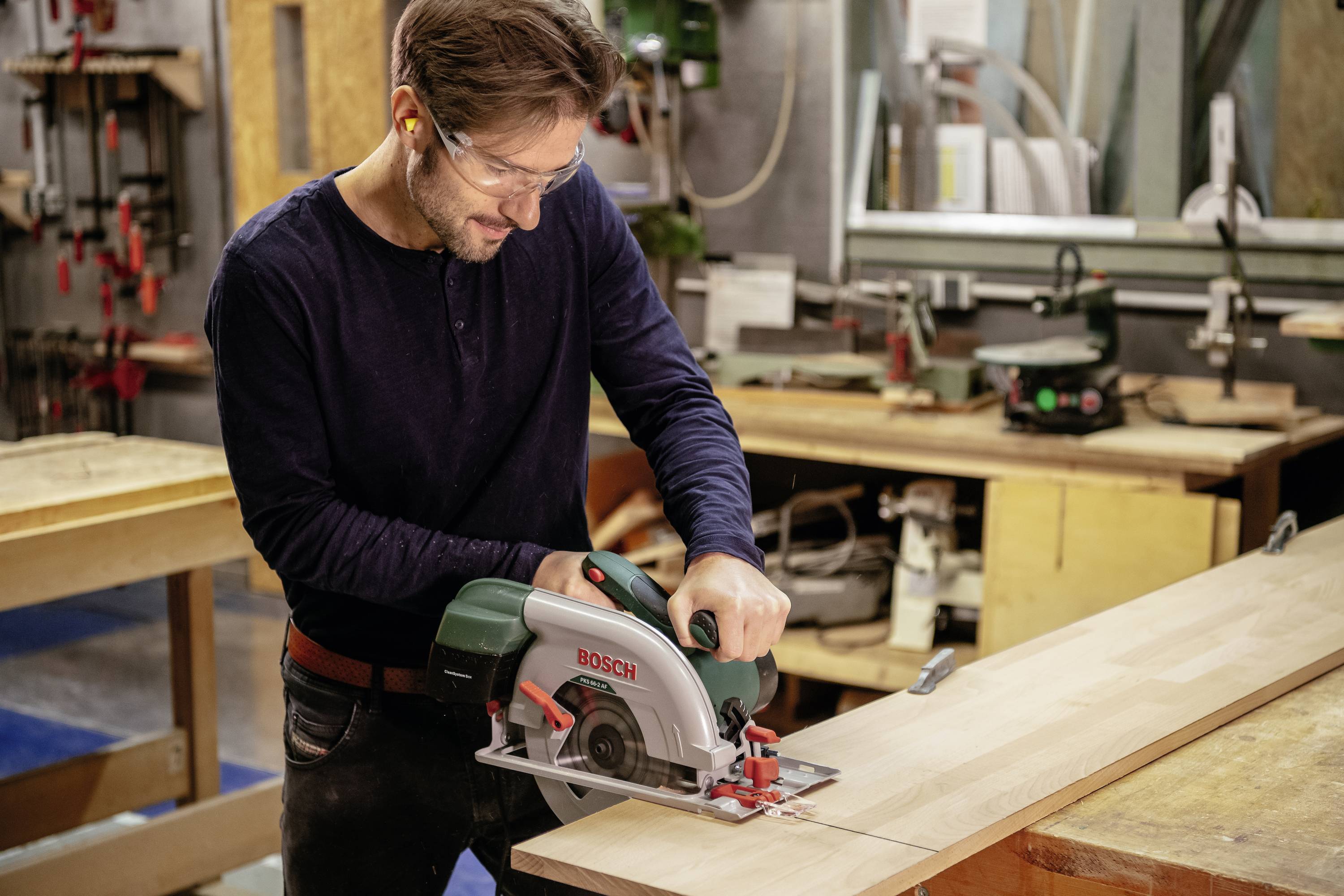 Bosch Home and Garden PKS 66-2 AF Handkreissäge Schnitttiefe max. (90°) 66mm B-Ware (beschädigte / fehlende Verpackung) mi