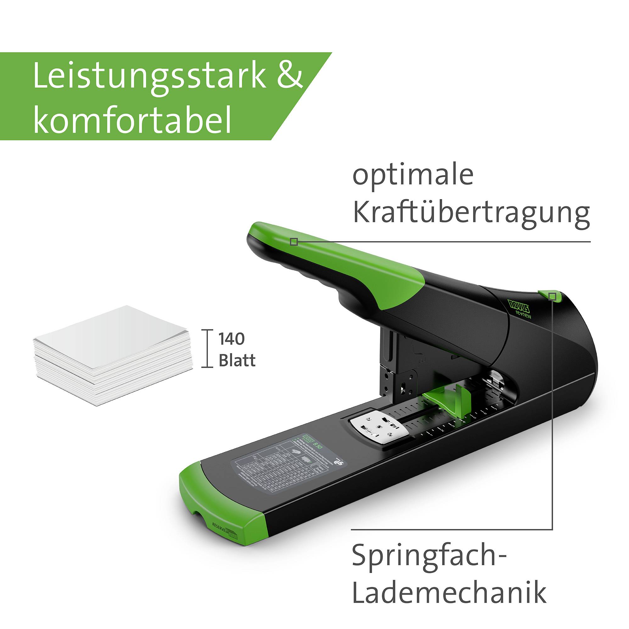 Novus Office Blockheftgerät 60-B50RENEW 023-0065 Schwarz/Grün 1 St.