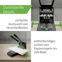 Novus Office 025-0651 Blocklocher 60-B2200RENEW Schwarz/Grün max. Einstellformat: DIN A4 200 Bl. (80 g/m²) Novus Office 025-0651 Blocklocher 60-B2200RENEW Schwarz/Grün max. Einstellformat: DIN A4 200 Bl. (80 g/m²)