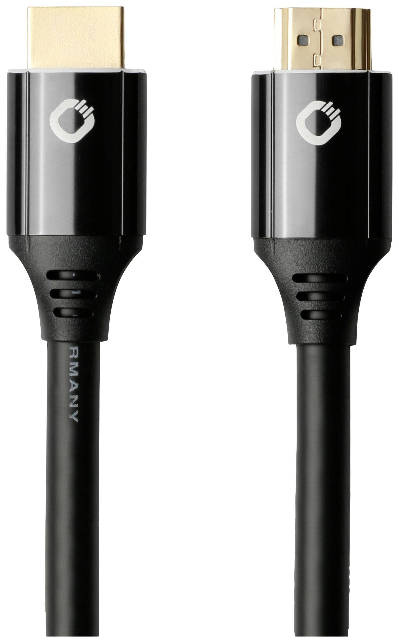 Oehlbach HDMI Anschlusskabel HDMI-A Stecker, HDMI-A Stecker 5.00m Schwarz D1C92496 8K UHD, vergoldete Steckkontakte HDMI-Kabel
