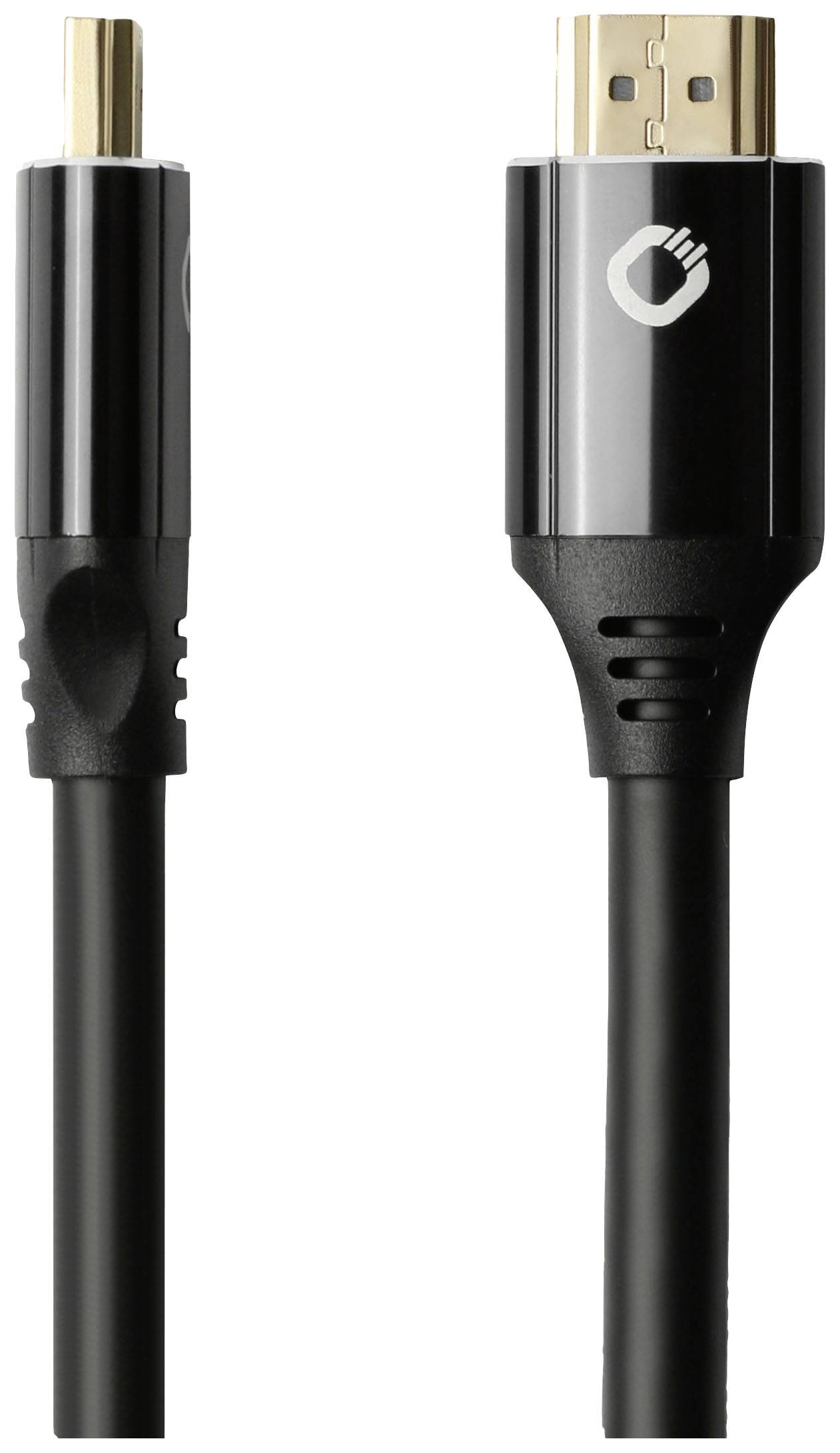 Oehlbach HDMI Anschlusskabel HDMI-A Stecker, HDMI-A Stecker 5.00m Schwarz D1C92496 8K UHD, vergoldete Steckkontakte HDMI-Kabel