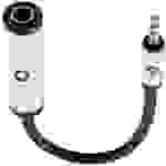 Oehlbach Klinke Audio Adapterkabel [1x Klinkenbuchse 6.35 mm - 1x Klinkenstecker 3.5 mm] 15 cm Schw