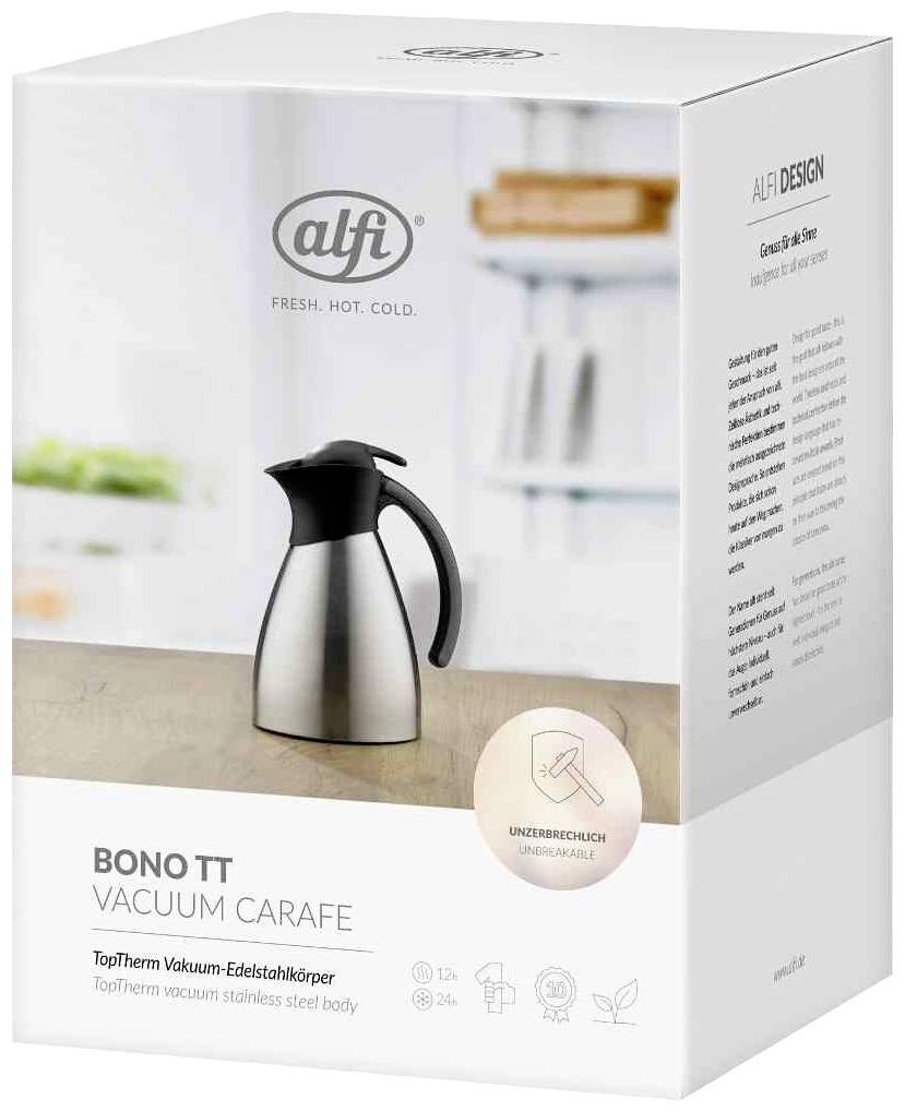 Alfi Bono Thermokanne Edelstahl, Schwarz 1l 787205100