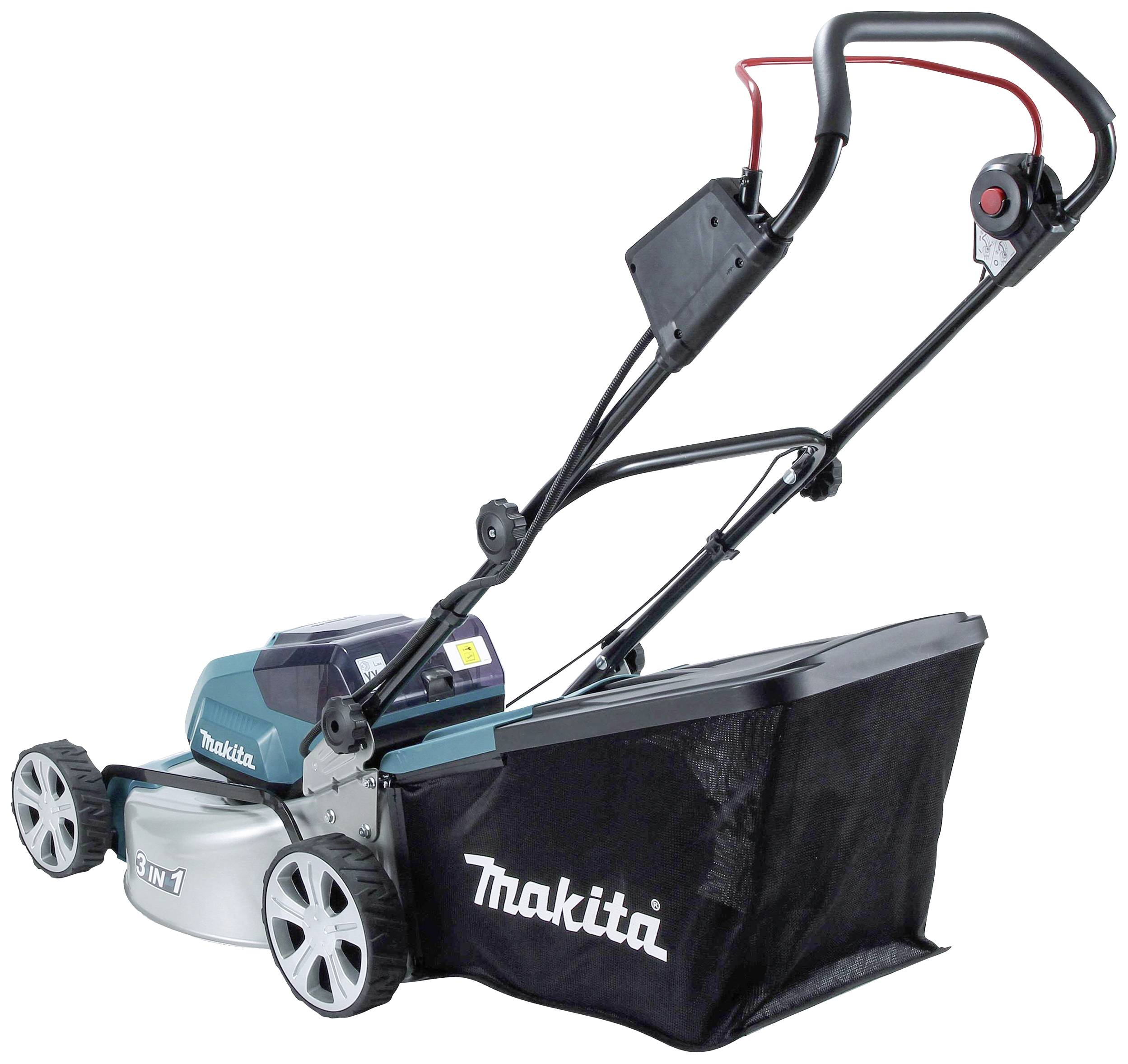 Makita Akku Akku-Rasenmäher ohne Akku, ohne Ladegerät 2x18 V Schnittbreite (max.) 46 cm