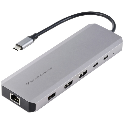 Wavlink USB4 (USB-C®) 8K Notebook Dockingstation WL-UHP4403 Unterstützt 8K@30 Hz (1x) / 4K@30Hz