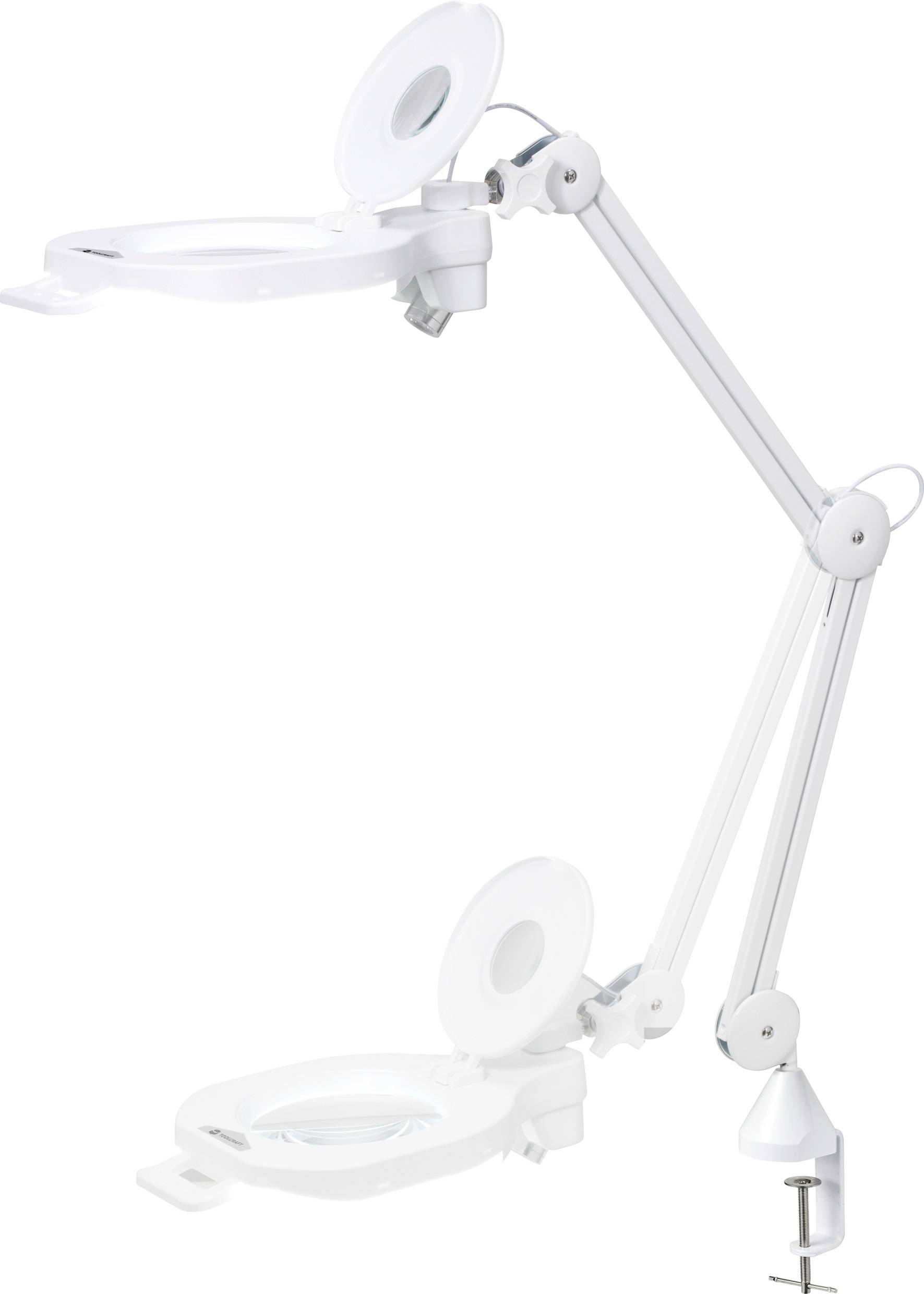 TOOLCRAFT TO-8194404 UV-LED Klemm-Lupenleuchte Vergrößerungsfaktor=1.75 x, 4.75 x 133mm 2021 Energieeffizienzklasse F (A - G)