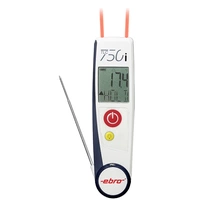 Ebro TLC 750i-V2 Infrarothermometer und Einstichthermometer (HACCP) -50 - +250°C Fühler-Typ T HACCP-konform, Kontaktmessung Ebro TLC 750i-V2 Infrarothermometer und Einstichthermometer (HACCP) -50 - +250°C Fühler-Typ T HACCP-konform, Kontaktmessung