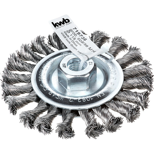 Kwb AGGRESSO-FLEX® Scheibenbürsten, gezopfter HSS-Stahldraht für Einsatz mit Winkelschleifer 719736 1St.