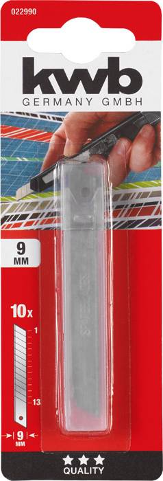 Kwb 022990 Ersatz Abbrechklingen, 9mm 10St.