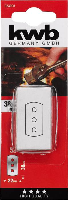 3-Loch-Ersatzklinge für Haushaltsschaber, 43 x 23mm 023905