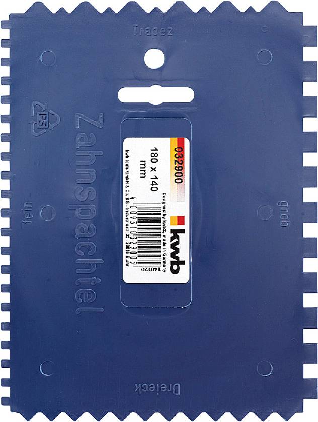 Kwb 032900 Zahnspachtel (L x B) 180mm x 140mm