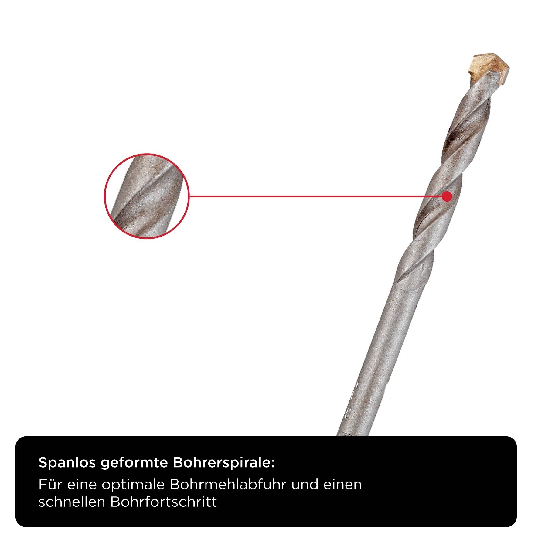 Kwb 039720 Vergütungsstahl Stein-Spiralbohrer ück 12mm Gesamtlänge 150mm Zylinderschaft