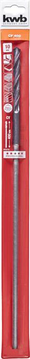 'kwb' Steinbohrer in roter Verpackung. Länge und Durchmesser aufgedruckt. Für Beton und Stein geeignet.