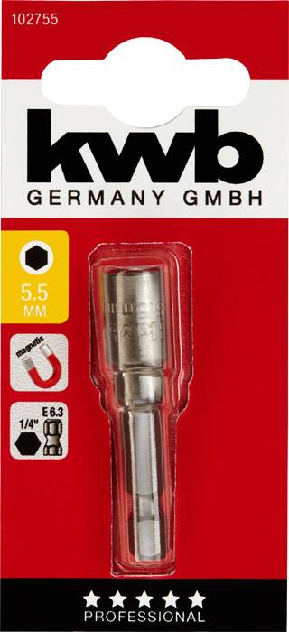 Kwb 102755 Steckschlüsseleinsatz 5.5mm 1 Stück Sechskant