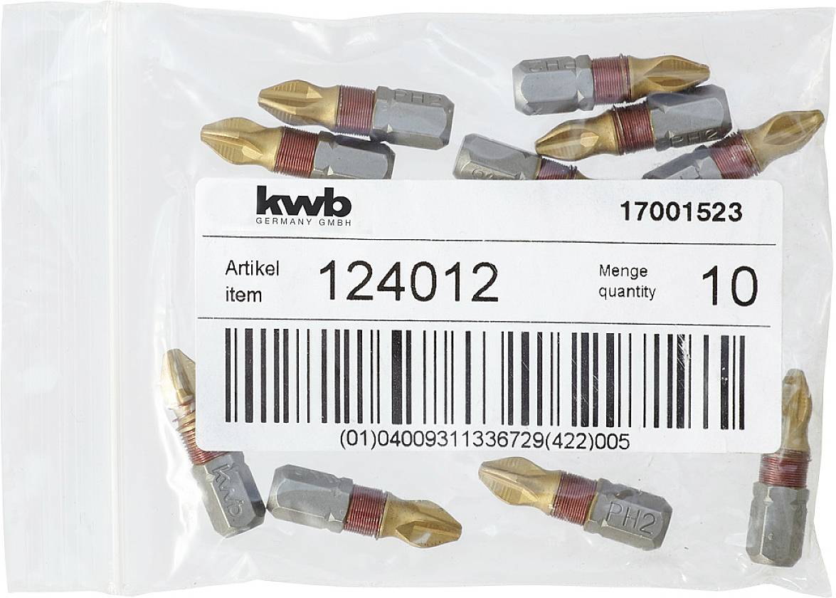 Kwb 124012 Kreuzschlitz-Bit PH 2 Stahl