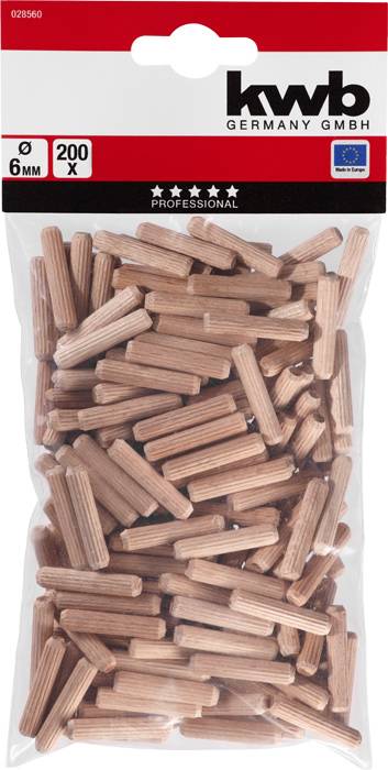 Kwb 028560 Holzdübel 30mm 6mm 200St.