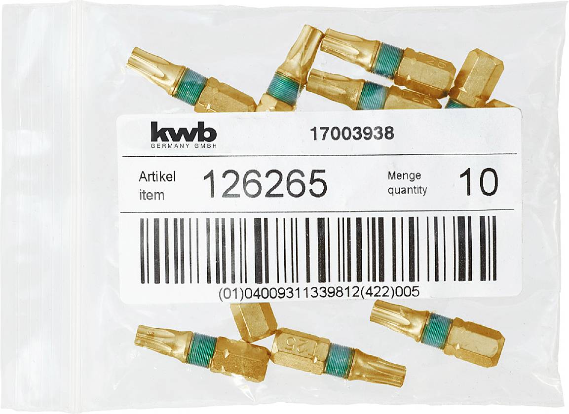 Kwb 126265 Sechskant-Bit T 25 Stahl