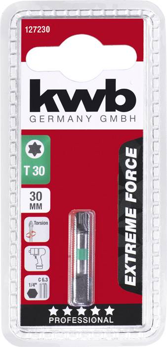 Kwb 127230 Sechskant-Bit T 30 Stahl