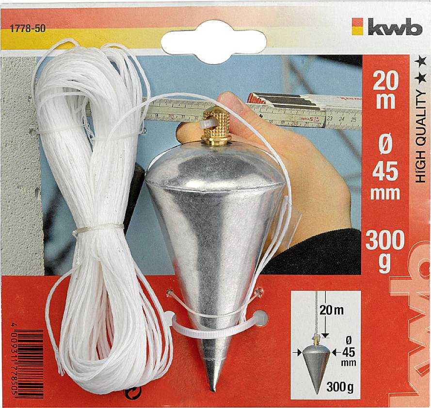 Kwb 177850 Senklot 300g m. Schnur 20m SB 1St.