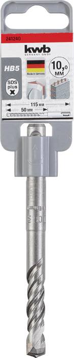 Kwb 241240 Vergütungsstahl Hammerbohrer 1 Stück 10mm Gesamtlänge 115mm SDS-Plus 1St.