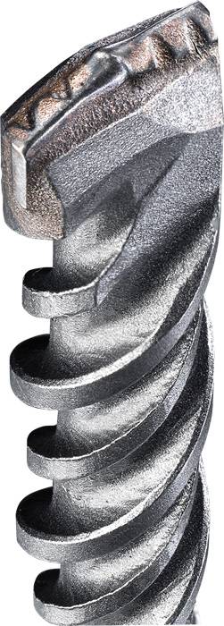 Nahaufnahme eines Metallbohrers mit spiralförmigen Schaft und scharfer Spitze, geeignet zum Bohren in harte Materialien.