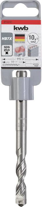 Kwb 261210 Vergütungsstahl Hammerbohrer 1 Stück 10mm Gesamtlänge 115mm SDS-Plus 1St.