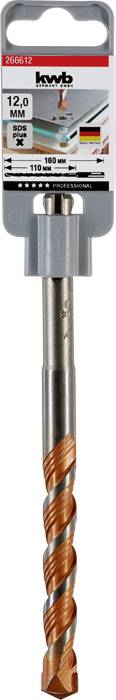 Kwb 266612 40CR-Stahl Hammerbohrer 1 Stück 12mm Gesamtlänge 160mm SDS-Plus 1St.