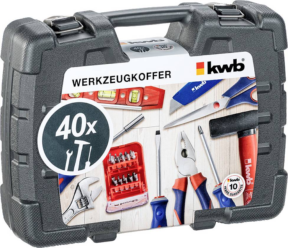 Kwb 370720 Werkzeugkoffer bestückt 40teilig