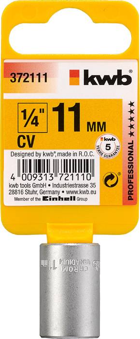 Kwb 37211eckschlüsseleinsatz 11 mm 1/4"