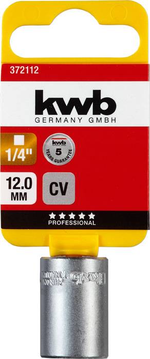 Kwb 372112 Steckschlüsseleinsatz 12mm 1/4"