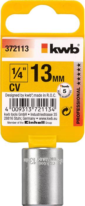 Kwb 372113 Steckschlüsseleinsatz 13mm 1/4"
