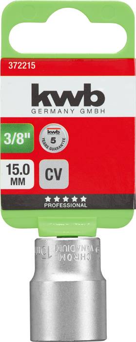 Kwb 372215 Steckschlüsseleinsatz 15 mm 3/8"
