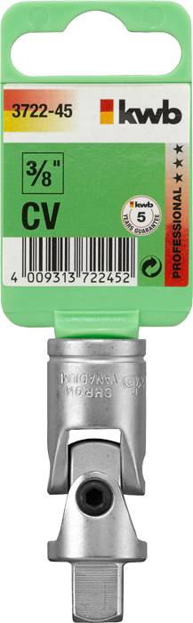 Universal-Gelenksteckschlüsselverlängerung mit 3/8 Zoll Anschluss, markiert mit 