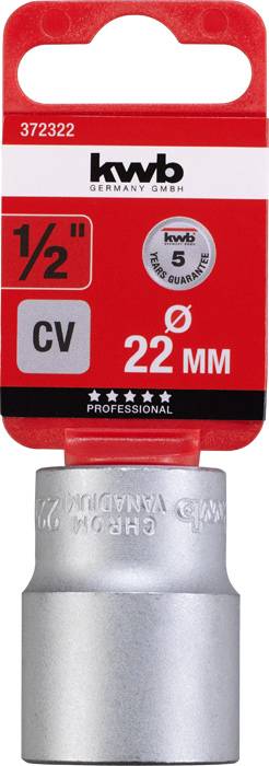 Kwb 372322 Steckschlüsseleinsatz 22mm 1/2"
