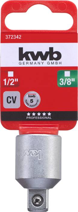 Ein Stecknussadapter von KWB, Größe 1/2