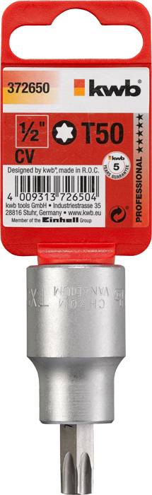 Kwb 372650 Steckschlüssel-Bit-Einsatz T 50 1/2"
