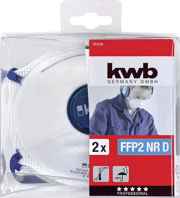 Kwb 373220 Feinstaubmaske ohne Ventil 2St.