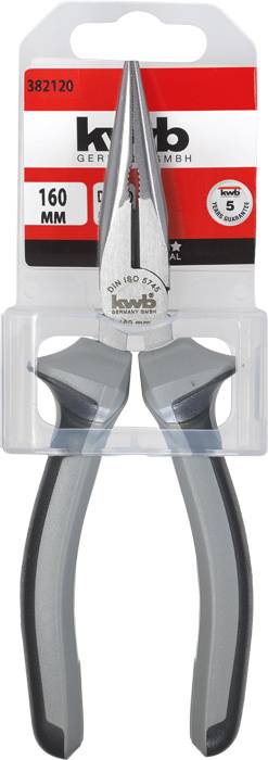 Packung mit Kombizange der Marke 'kwb', Länge 160 mm, robustes Design, geeignet für verschiedene Handwerksarbeiten.