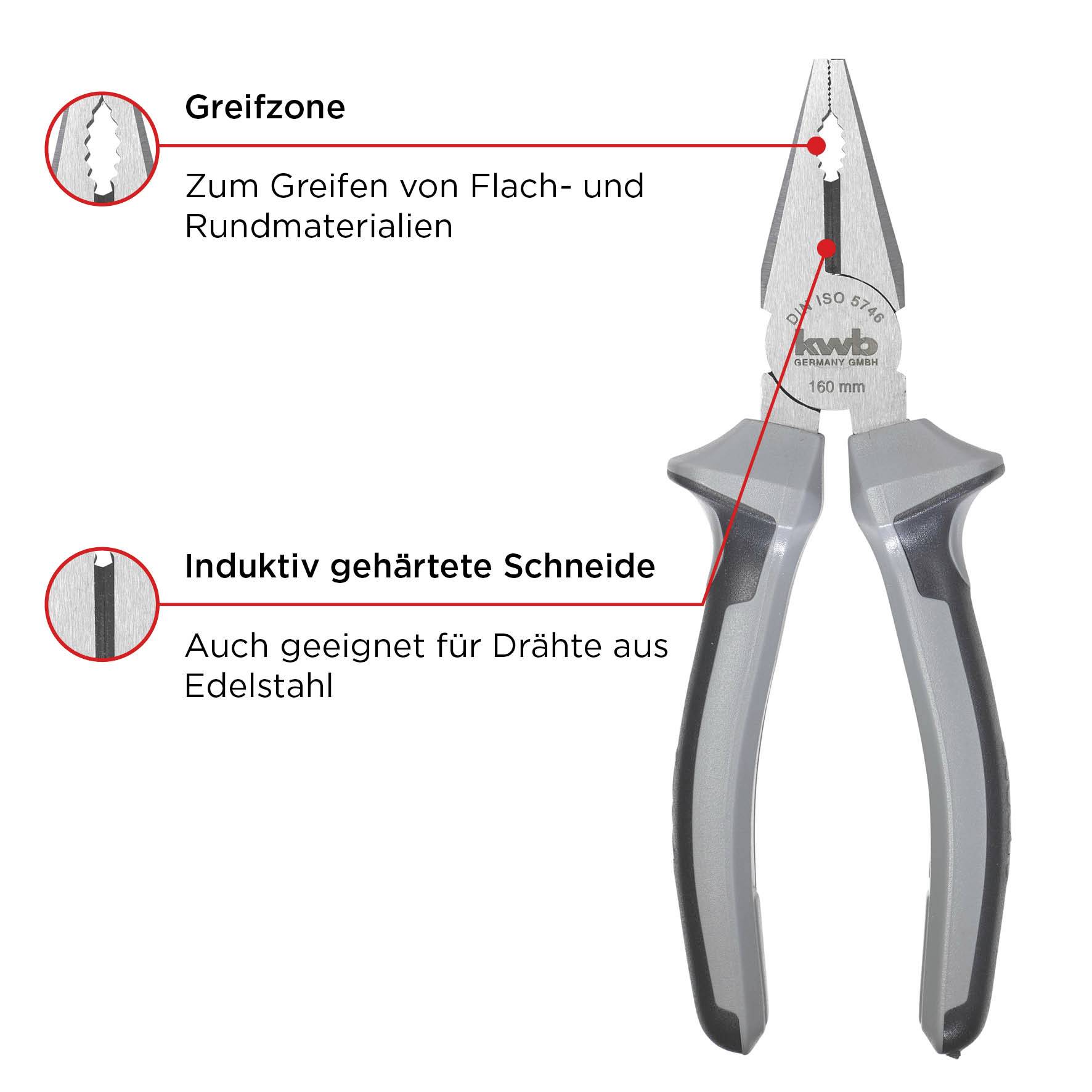 Kwb 386220 Kombizange 160mm DIN ISO 5746
