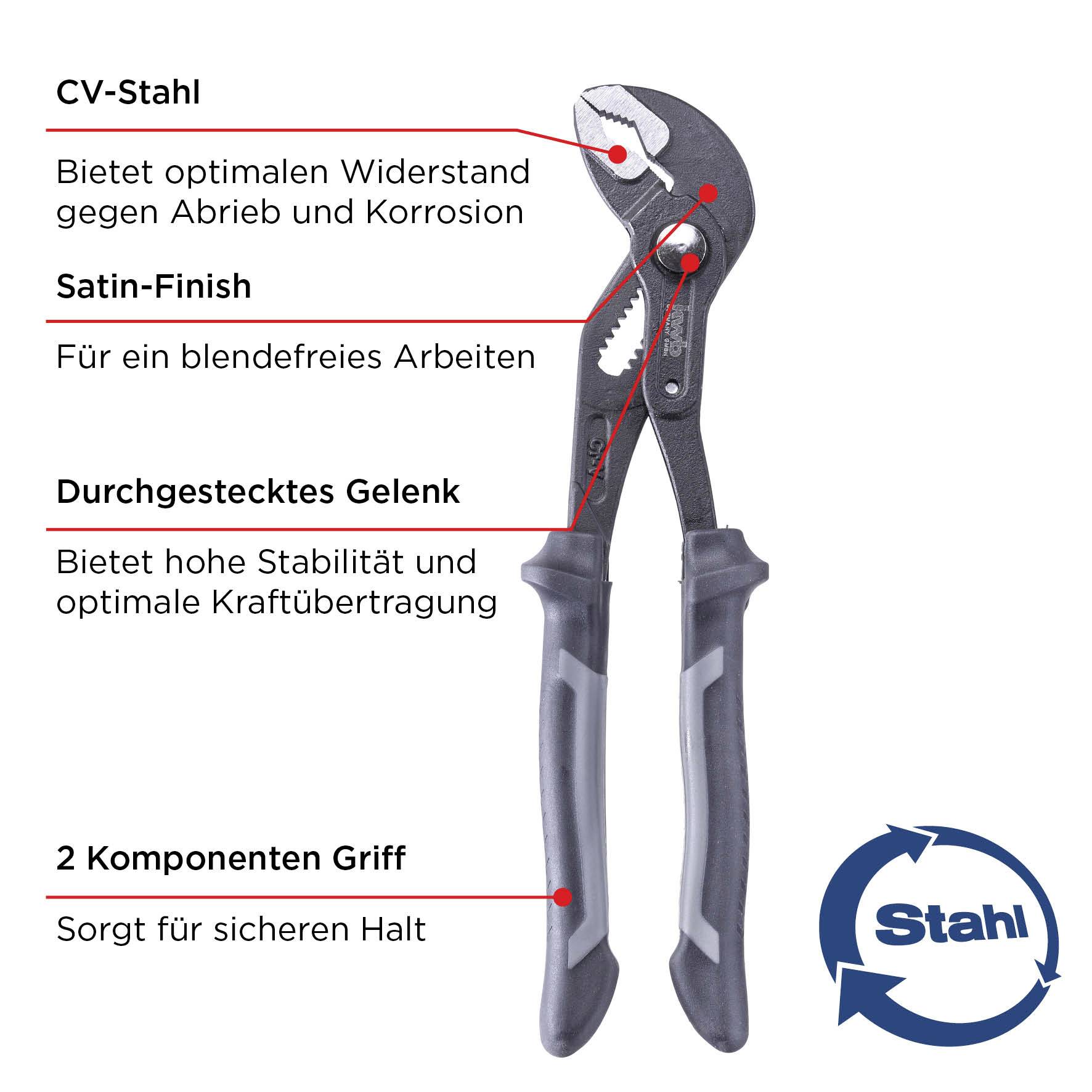 Kwb 387610 Wasserpumpenzange 240 mm