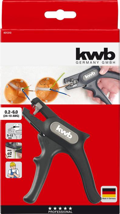 Kwb 401310 Abisolierzange Inkl. Kabelschneider 0.2 bis 6mm²