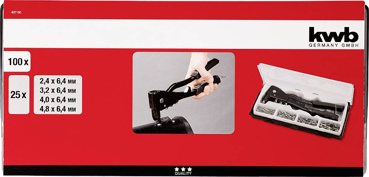 Kwb 407190 Blindnietzangen-Set 1St.