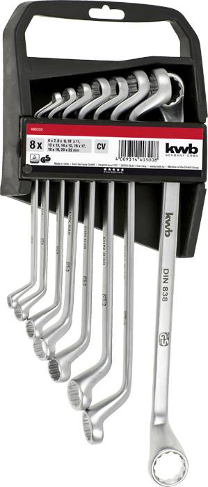 Kwb 440300 Ringschlüssel-Satz 8teilig Schlüsselweite (Metrisch) 6 - 22mm